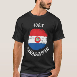 Camiseta 100 Paraguayos Orgullosos Bandera Paraguaya Paragu
