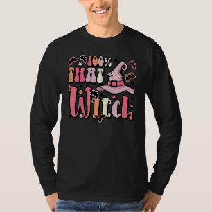 Camiseta 100 Por Ciento Esa Bruja Lindo Bruja De Halloween 