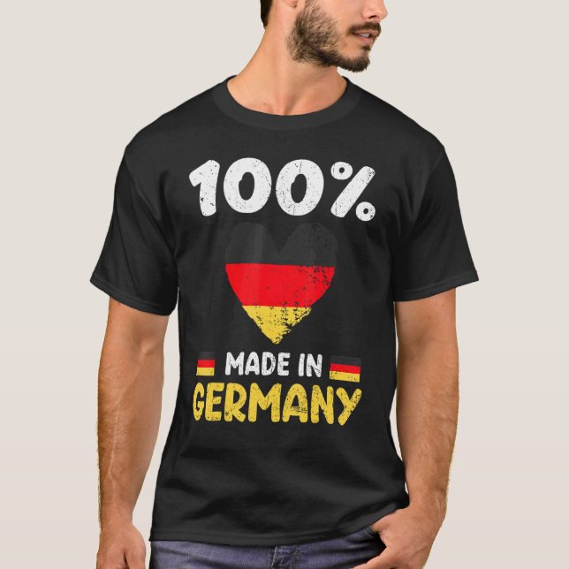 Camiseta 100 Por Ciento Hecho En Alemania Niños Chicas Alem (Anverso)