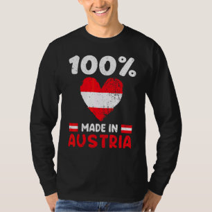 Camiseta 100 Por Ciento Hecho En Austria Chicos Chicas Niño