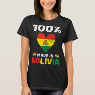 Camiseta 100 Por Ciento Hecho En Bolivia Niños Chicas Ki