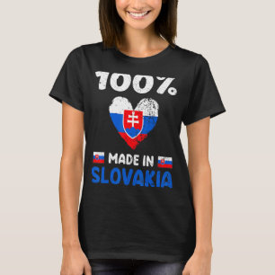 Camiseta 100 Por Ciento Hecho En Eslovaquia Niños Eslovacos