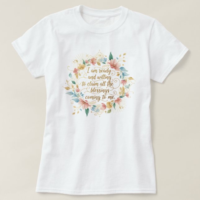 Camiseta 100 por ciento responsable Mentalidad Magnífica (Diseño del anverso)