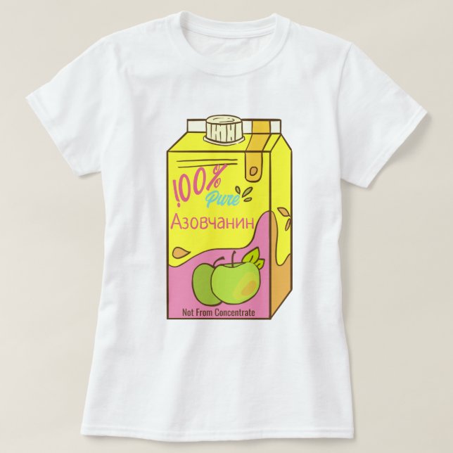 Camiseta 100% Pure Azovchanin (Diseño del anverso)
