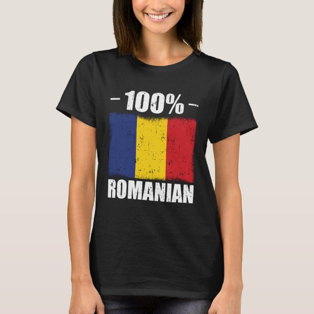 Camiseta 100% rumanos| Regalo de vacaciones en los Balcanes (Anverso)