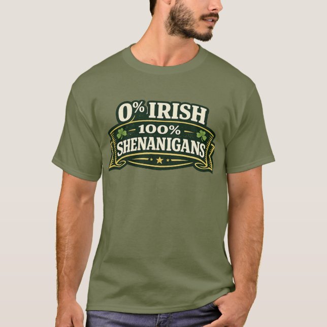 Camiseta 100% Shenanigans - St Patrick's Day (Anverso)
