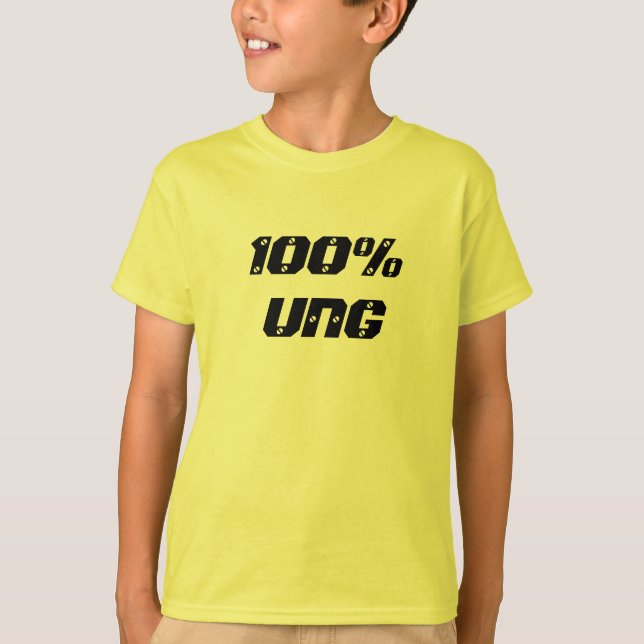 Camiseta 100% Ung| 100% Young (Anverso)