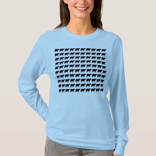 Camiseta 100 vacas - negro (Anverso)