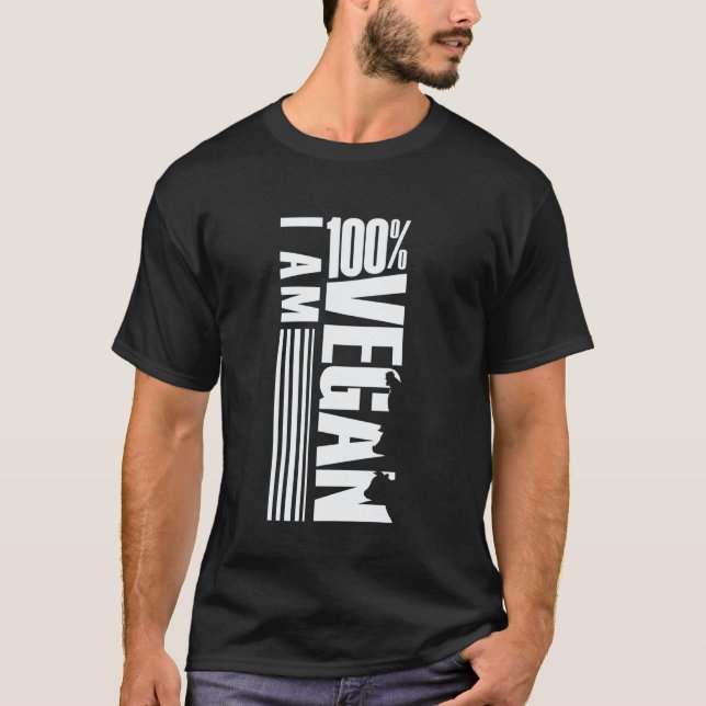 Camiseta 100% vegana vegetariana, vegana, basada e (Anverso)