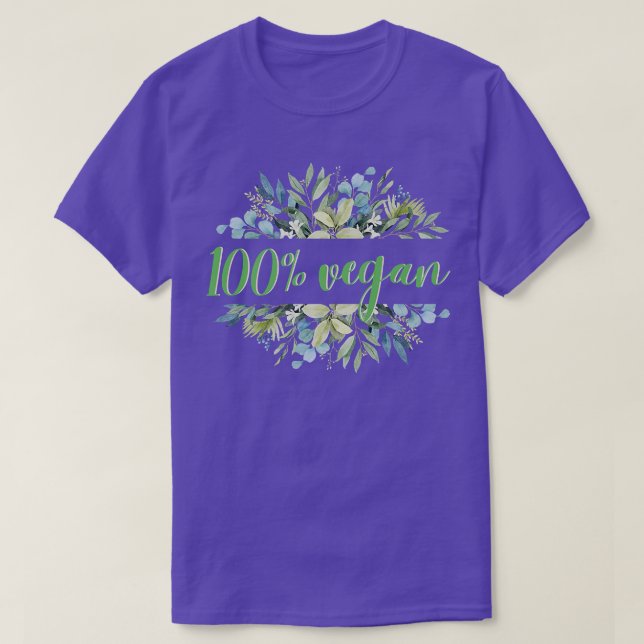 Camiseta 100 Veganism Vegetales Frutas (Diseño del anverso)