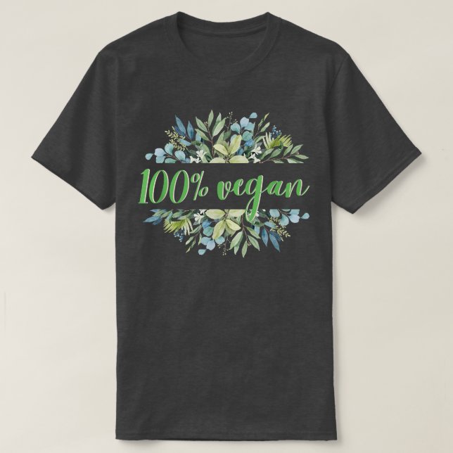 Camiseta 100 Veganism Vegetales Frutas (Diseño del anverso)