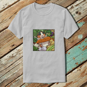 Camiseta 100% Veggie Happy Guinea Pig With Carrot