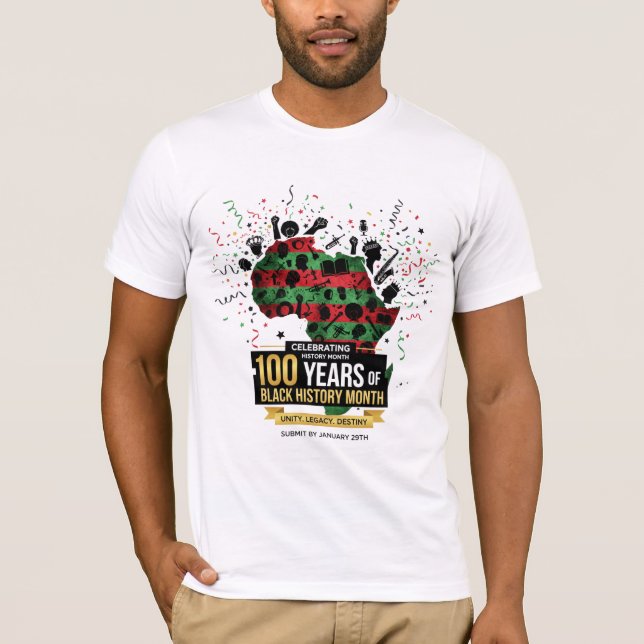 Camiseta 100 Years Celebration Black History Africa Tee (Anverso)