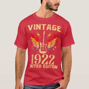 Camiseta 100 Years Old Birthday Guitar Player Guitarist 100