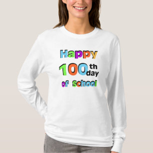 Camiseta 100o día feliz de escuela