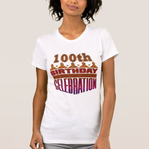 Camiseta 100o Regalos de la celebración del cumpleaños
