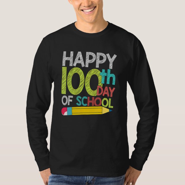 Camiseta 100th Day Gift Student Kids Happy 100 Days Of Scho (Anverso)