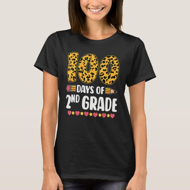 Camiseta 100th Day Of 2nd Grade Teachers 100 Days Of School (Anverso)