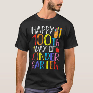 Camiseta 100th Day Of Kindergarten Teachers Kids 100 Days O