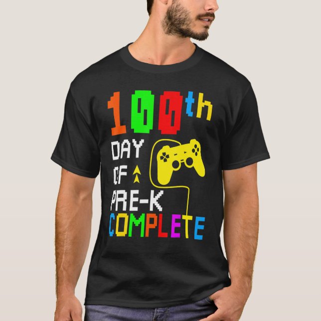 Camiseta 100th Day of Pre-K Complete Video Game 100 Days Gi (Anverso)