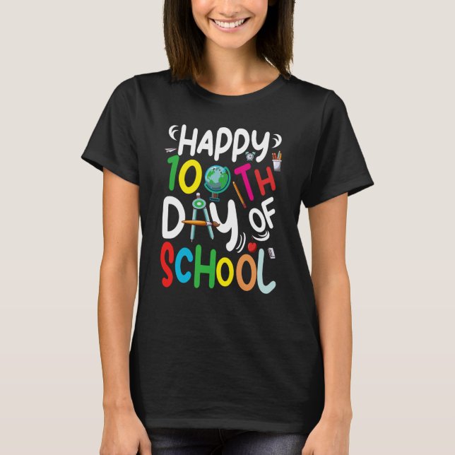 Camiseta 100th Day of School 100 Days of School Teacher Stu (Anverso)