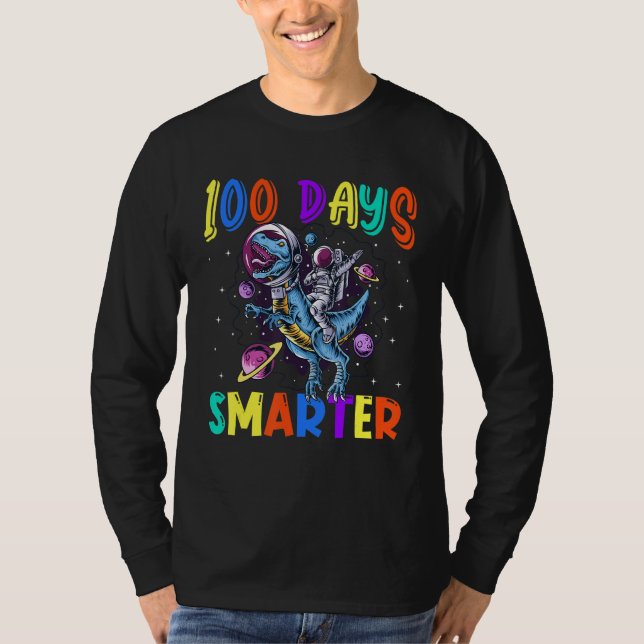Camiseta 100th Day Of School 100 Days Smarter Books Space A (Anverso)