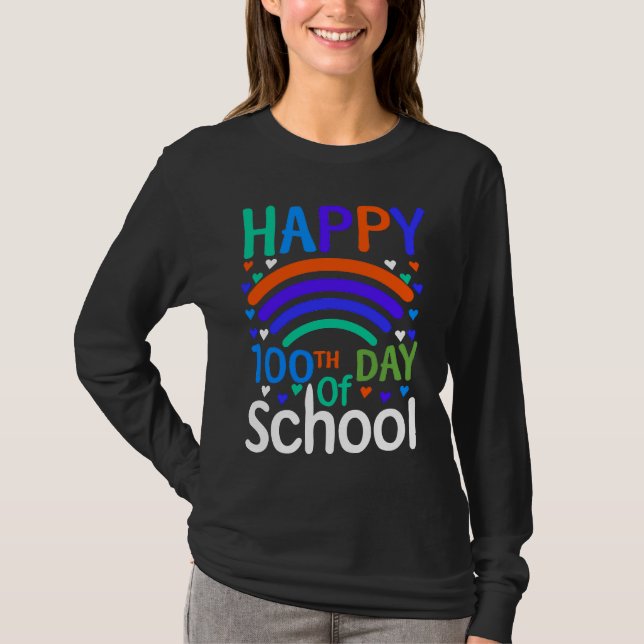 Camiseta 100th Day Of School 100 Days Teacher Students Boys (Anverso)