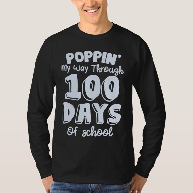 Camiseta 100th Day Of School 100 Days Teacher Students Boys (Anverso)