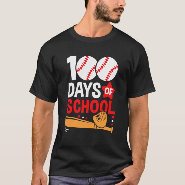 Camiseta 100th Day Of School Baseball 100 Days Smarter Teac (Anverso)
