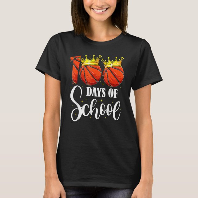 Camiseta 100th Day Of School Basketball 100 Days Smarter Te (Anverso)
