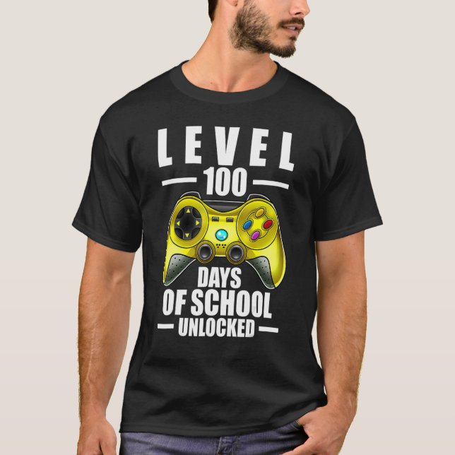 Camiseta 100th Day Of School Boys 100 Days Of School Gaming (Anverso)