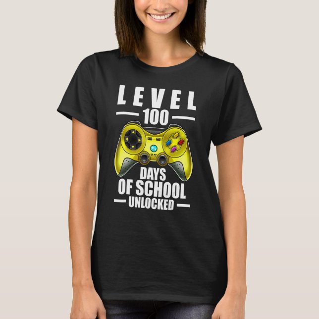 Camiseta 100th Day Of School Boys 100 Days Of School Gaming (Anverso)