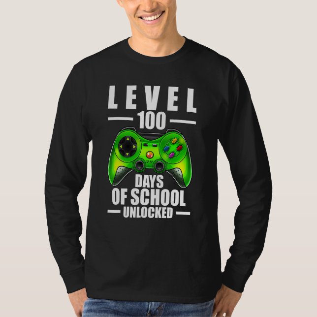 Camiseta 100th Day Of School Boys 100 Days Of School Gaming (Anverso)