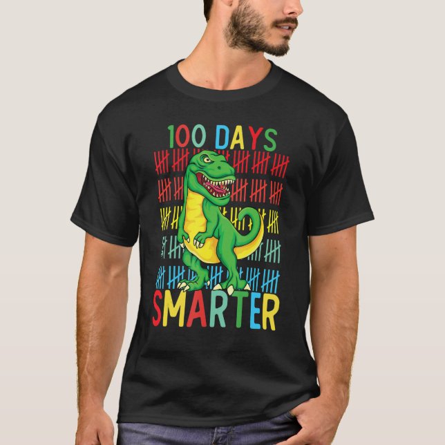 Camiseta 100th Day of School Dino Kids Happy 100 Days Dinos (Anverso)