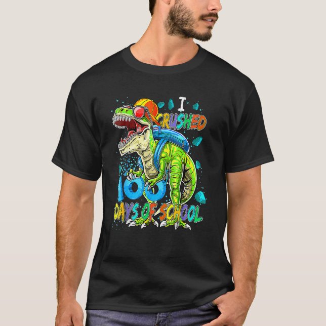 Camiseta 100th Day Of School Dino Kids Happy 100 Days Dinos (Anverso)