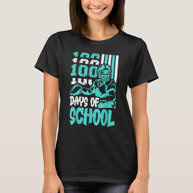 Camiseta 100th Day of School Football Kids 100 Days Of Scho (Anverso)