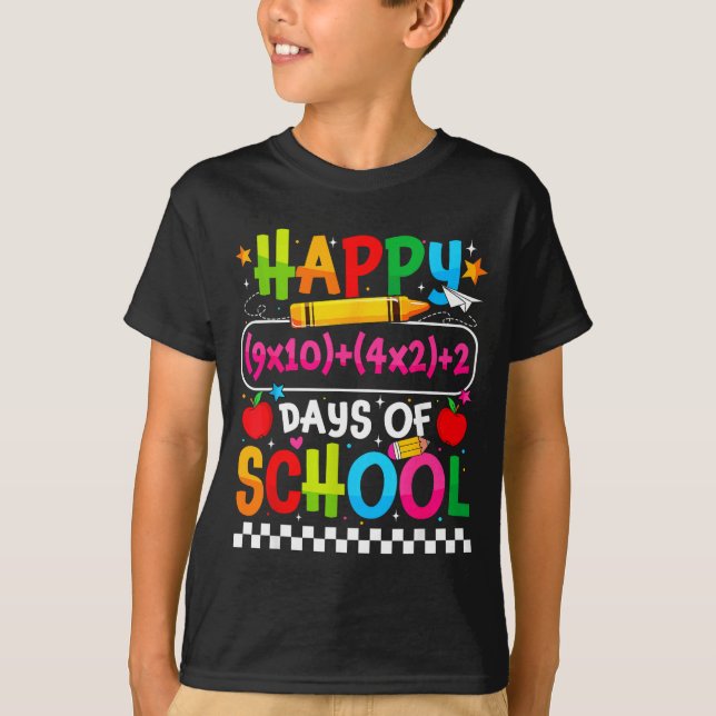 Camiseta 100th Day Of School Happy 100 Days Math Equation T (Anverso)