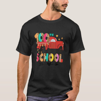 Camiseta 100th Day of School Leopard Teachers Kids 100 Days