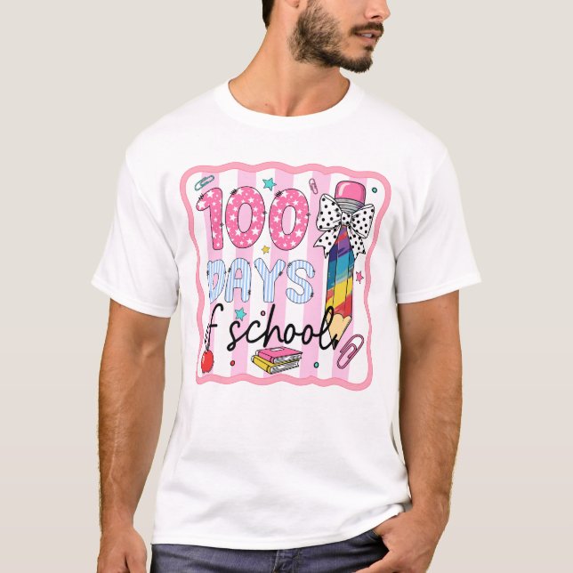 Camiseta 100th Day of School Math Student Teacher Kids (Anverso)