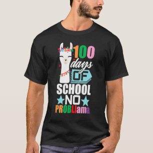 Camiseta 100th Day Of School No Prob Llama Funny Kids Teach