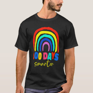 Camiseta 100th Day Of School Teacher 100 Days Smarter Boho 
