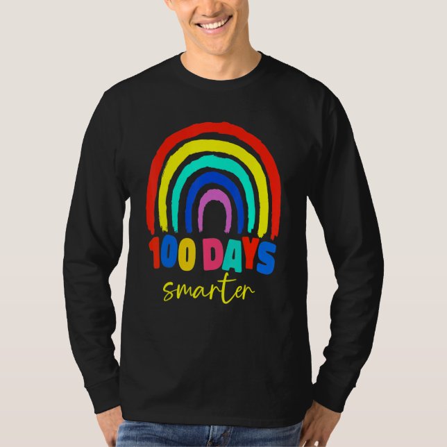 Camiseta 100th Day Of School Teacher 100 Days Smarter Boho  (Anverso)