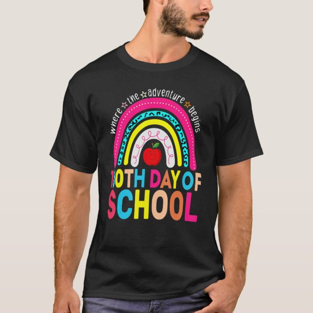Camiseta 100th Day Of School Teacher 100 Days Smarter Leopa (Anverso)