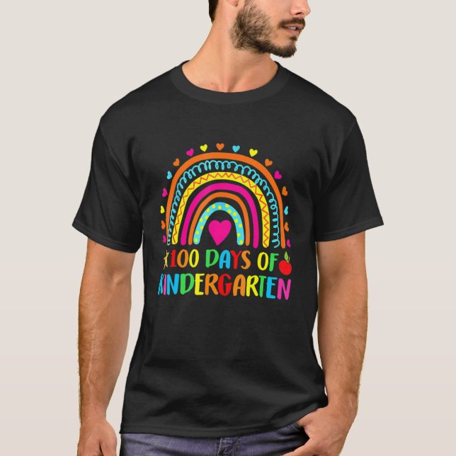 Camiseta 100th Day of School Teacher  100 days smarter rain (Anverso)