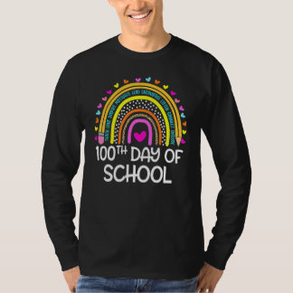 Camiseta 100th Day Of School Teacher  100 Days Smarter Rain