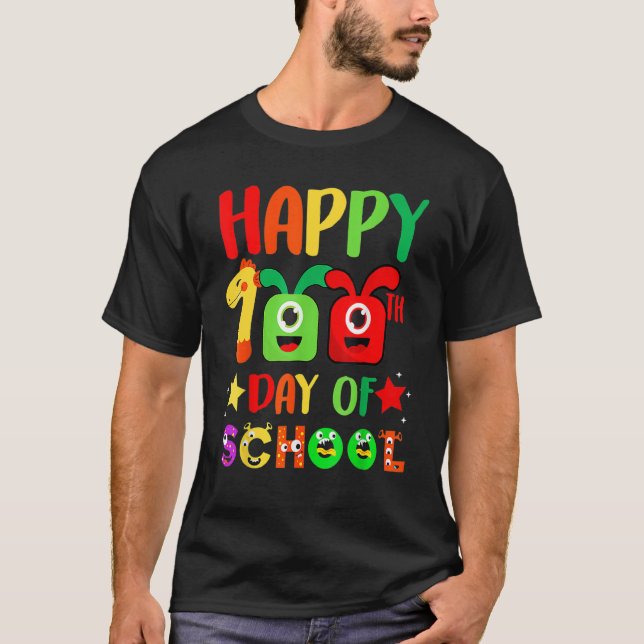 Camiseta 100th Day Of School Teacher 100 Days Smarter Rainb (Anverso)