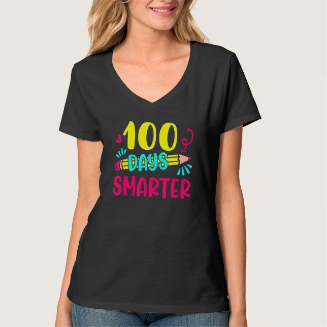 Camiseta 100th Day Of School Teacher Kid Child Happy 100 Da (Anverso)