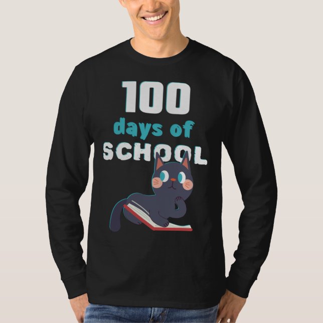 Camiseta 100th Day of School Teacher Kitten Kitten (Anverso)