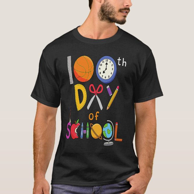 Camiseta 100th Day of School Teachers and Students Survived (Anverso)