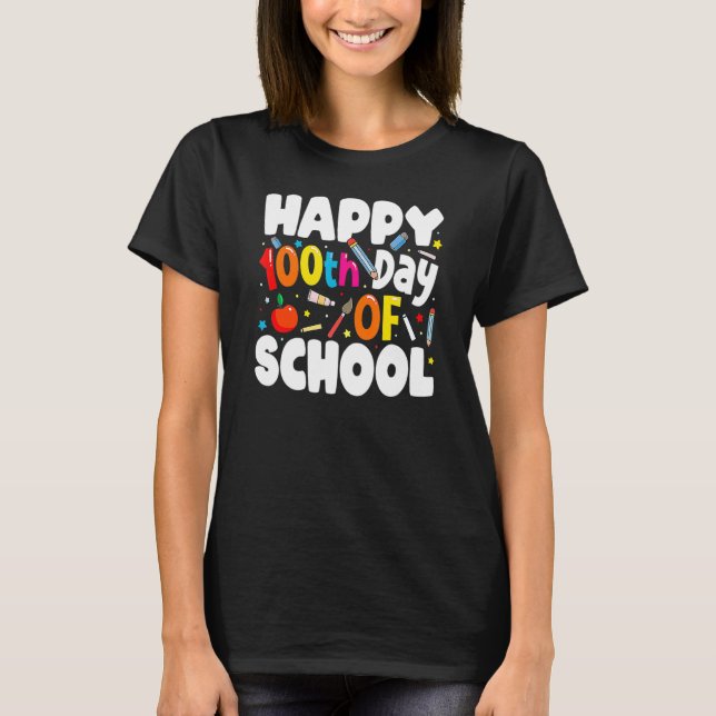 Camiseta 100th Day Of School Teachers Costume 100 Days Stud (Anverso)